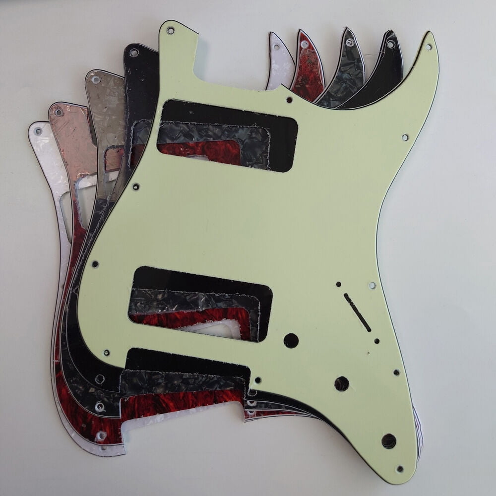 2 P90 Pickup Guitar Pickguard for Fit Fender Stratocaster P90 2 Pickup Strat Guitar Pickguard Replacement Parts with Mounting Screws