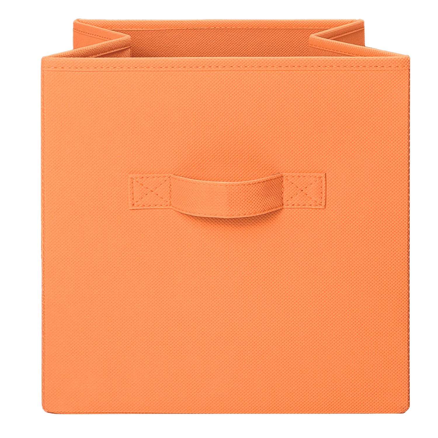 Mainstays Collegiate Collapsible Fabric Bins 10.5X10.5, Competitive Orange, 4 Pack