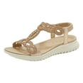 thumbnail image 1 of IUJSOY Womens Sandals Glitter Rhinestone Dressy Summer Platform Sandals Open Toe Walking Shoes, 1 of 9