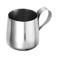 thumbnail image 2 of Jarra para espumar leche, jarra de leche, taza de acero inoxidable plateada, taza para espumar café L, 2 of 9