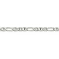 thumbnail image 3 of Sterling Silver 4.5mm Figaro Anchor Chain (16 X 4.5) Made In Italy qaf120-16, 3 of 4
