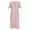 Pink, variant on Ashirexll Long Dresses for Women, Flowy Dresses for Women, Fashion Casual Solid Color Short Sleeve Round Neck Pocket Dress