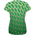 thumbnail image 2 of Christmas German Pickle Pattern All Over Womens T Shirt Multi MD, 2 of 2
