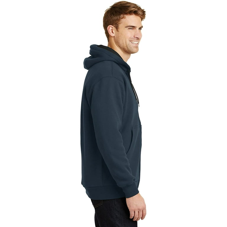 Zip pouch top hooded sweatshirt