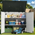 thumbnail image 7 of Homall 35 Cu ft Resin Outdoor Storage Shed - Locking Latch, Double Doors, Heavy - Duty Floor, Ideal for Patio & Backyard Garden Storage, 7 of 7