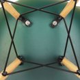 thumbnail image 3 of Leejay Dark Green Plastic Dining Chairs with Wood Legs,Set of 2, 3 of 5
