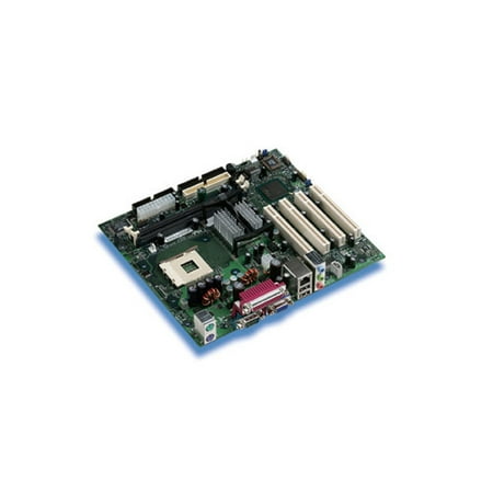 Refurbished-IntelD845GLAD-LSocket 478, supports Intel Pentium 4 processors, Intel 845GL chipset, FSB 400, Two 184-pin DDR SDRAM DIMM sockets, up to 2 GB system memory, 4 x PCI slots, on board