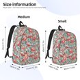 thumbnail image 3 of Naloa Pink Flamingo Canvas Backpack for Men Women Rucksack Casual Travel Daypack College Tote Satchel Bookbag for Teens-Medium, 3 of 7