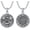 Memento Mori-2, variant on Memento Mori Necklace 925 Sterling Silver Gothic Skull Stoicism Jewelry Gifts for Men Women 22+2 Inch Chain