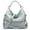 Light Blue, variant on Women's 100% PU Leather Zipper Hobo Handbag with Shoulder Strap, Light Blue