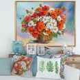 thumbnail image 2 of Still Life Bouquet Of Daisies and Poppies 32 in x 16 in Framed Painting Canvas Art Print, by Designart, 2 of 5
