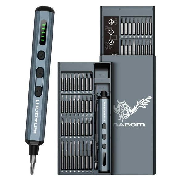 JENABOM Precision Electric Screwdriver Cordless Set Mini Power Screwdriver 68-in-1 Kit with 5 Torque, LED Light, Repair Tool Kit for Phone Computer