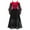 Red, variant on YONGHS Halloween Gothic Dress for Girls Lolita Princess Lace Up Cold Shoulder Dress Medieval Cosplay Costume Green 14