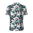 thumbnail image 3 of Xecao Cute Poodle Dog for Mens' Casual Short Sleeve Button-Down Polo Shirts for a Classic Golf Look, 3 of 9