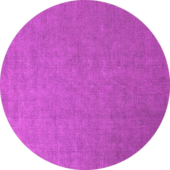 Ahgly Company Indoor Round Solid Pink Modern Area Rugs, 7' Round