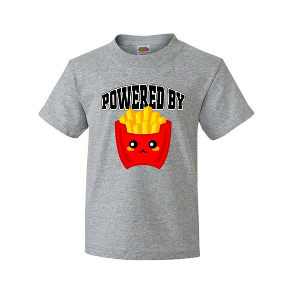 Inktastic French Fries Powered by Fries Youth T-Shirt