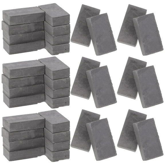 IBASETOY 200pcs Model Brick Grey Ceramic Constructing Bricks for Landscaping