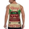 thumbnail image 3 of Gaeub Christmas Vintage Red Truck Men's Athletic Tank Top, Workout Sleeveless Shirts, Running Tank Tops for Gym, Running, Training - Small, 3 of 9