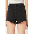 thumbnail image 3 of Women's Summer Casual Sexy Cute Denim Jean Shorts Pants - High Rise Ripped Frayed Raw Hem Denim Shorts LT6764PM, 3 of 6