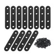 thumbnail image 1 of 12 PCS Straight Brackets Stainless Steel Brace Flat Metal Brackets Mending Repair Plate with Screws, 1 of 5