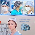 thumbnail image 3 of Operating Hats Nurses Gourd-shaped Long-time Service Pure Color Dull Polish Assorted Colors Buttons Christmas Day Bouffant Caps, 3 of 4