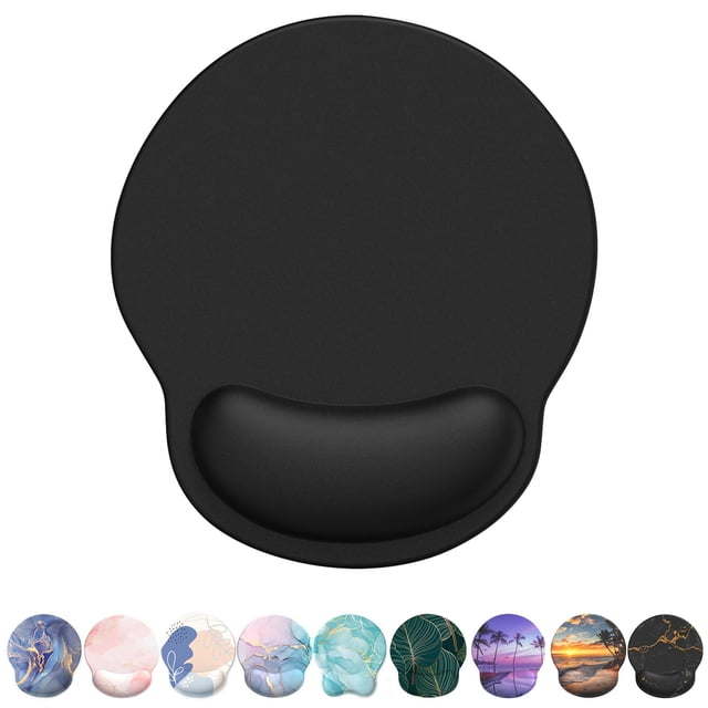 Mouse pad eulps con reposamuñecas de gel antideslizante negro