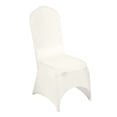 thumbnail image 1 of High End Hotel Wedding Banquet Venue Polyester Piece White Chair Cover Elastic Chair Cover, 1 of 6