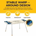 thumbnail image 4 of Blue Black Buffalo Checkered Table Cloths for 8 Foot Rectangle Tables, Bones Cute Dogs Pets Patio Waterproof Elastic Fitted Tablecloths, Washable Rectangular Table Cover for Camping, 4 of 8
