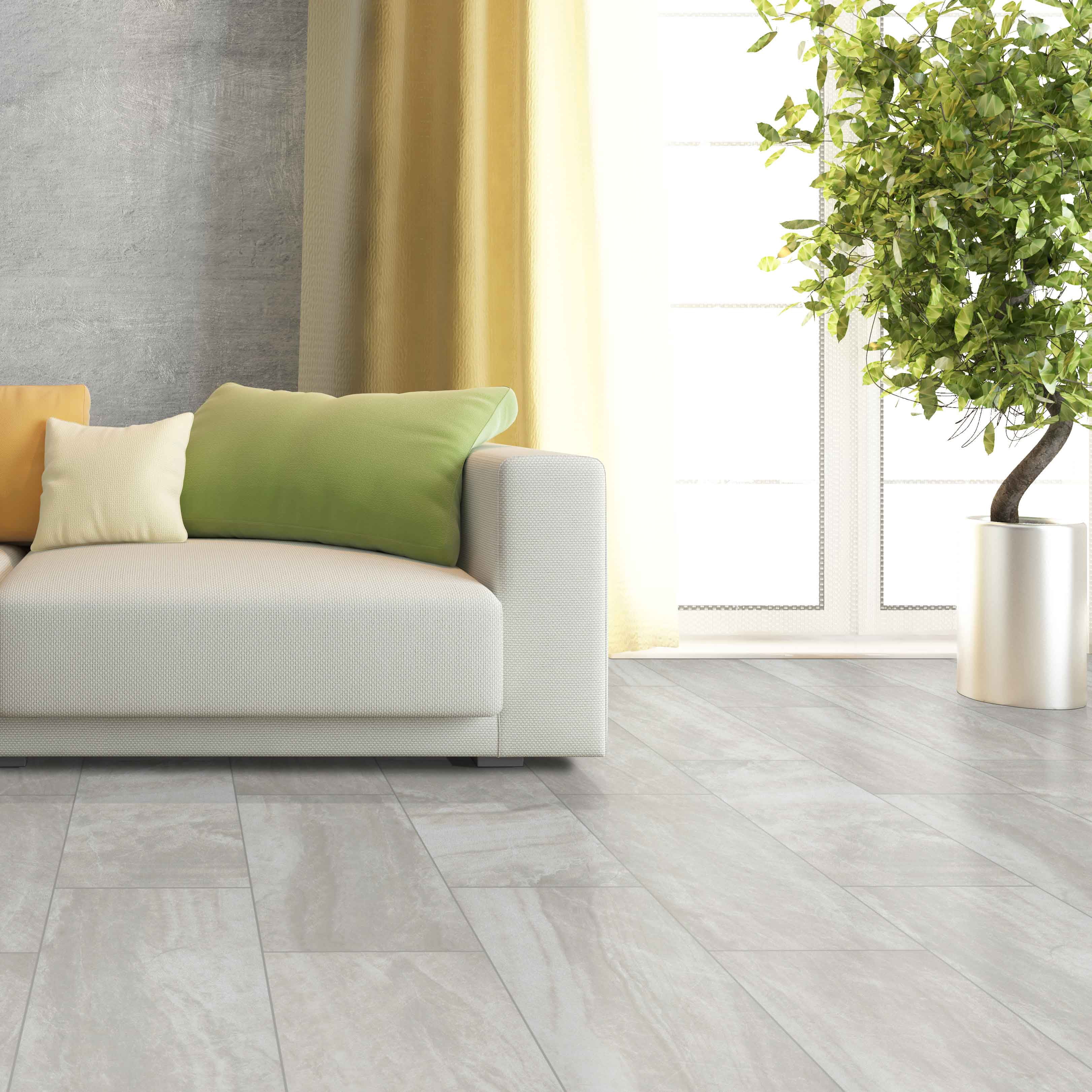 Praia Gray 12 in. X 24 in. Polished Porcelain Floor And Wall Tile ( 16 Sq. Ft./Case )