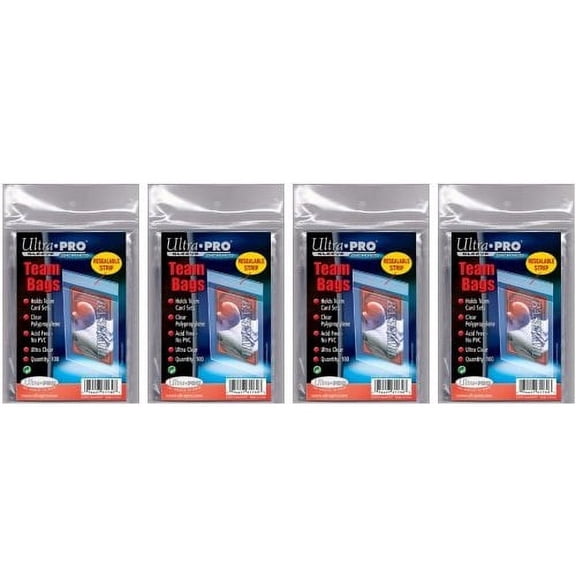 400 ultra pro standard team bags 4 packs of 100 new team set lot value pack