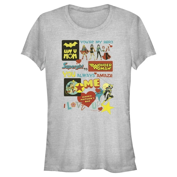 Junior's Justice League You Always Amaze Me Mom Graphic Tee Athletic Heather Medium