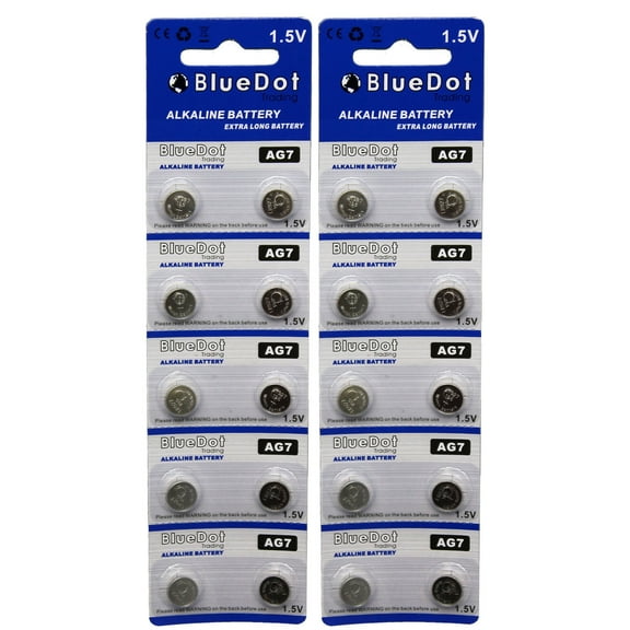 BlueDot Trading AG7 (also known as LR57 and LR926) Alkaline Button Cell Batteries - 20 Pack