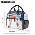 thumbnail image 4 of Xoenoiee Navy Blue Baseball Star Ice Cream Drip Print 4 PCS Backpack Set for Girls Boys Kids Large Capacity Student Schoolbags Bookbag Knapsack with Cooler Lunch Box Pencil Case Water Bottle Sleeve, 4 of 7