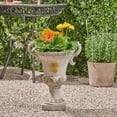 thumbnail image 3 of Light Concrete Planter  Patio Planter  Mid-Centry Gadern Urn  Large Garden Pot   Statue Design  Flower Urn with Drainage Hole for Backyard Home  Light, 3 of 3