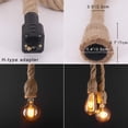 thumbnail image 4 of FSLiving Dimmable J-Type Track Light Pendants with 3.2′Handmade Hemp Rope Cord Retro Lighting DIY Adjustable Form Antique Industrial Factory Timer Color Changing Lamp for Garage - 1 Light, 4 of 5