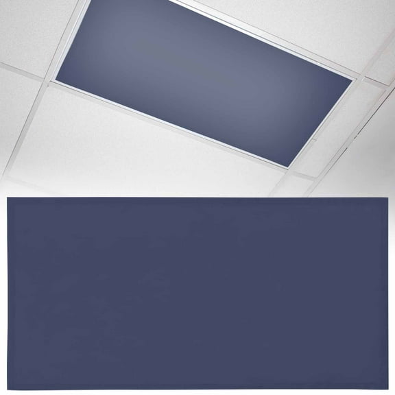 1 Pack Dark Blue Fluorescent Light Covers for Ceiling Lights Solid Color Magnetic Ceiling Light Covers Overhead Light Filters for Office Classroom Home