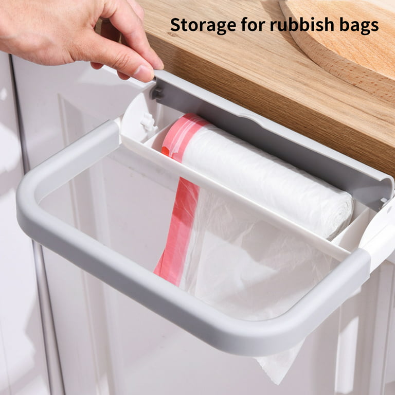 Garbage Bag Storage Box Finishing Rack Free Punching Wall-mounted Plastic  Bag Kitchen Paper Towel Extractable Kitchen Gadgets