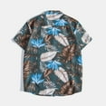 thumbnail image 4 of Njoeus T Shirts Men Short Sleeve Tops Mens Hawaiian Shirts Short Sleeve Casual Button Up Tropical Beach Shirt Summer Tops for Teens, 4 of 8