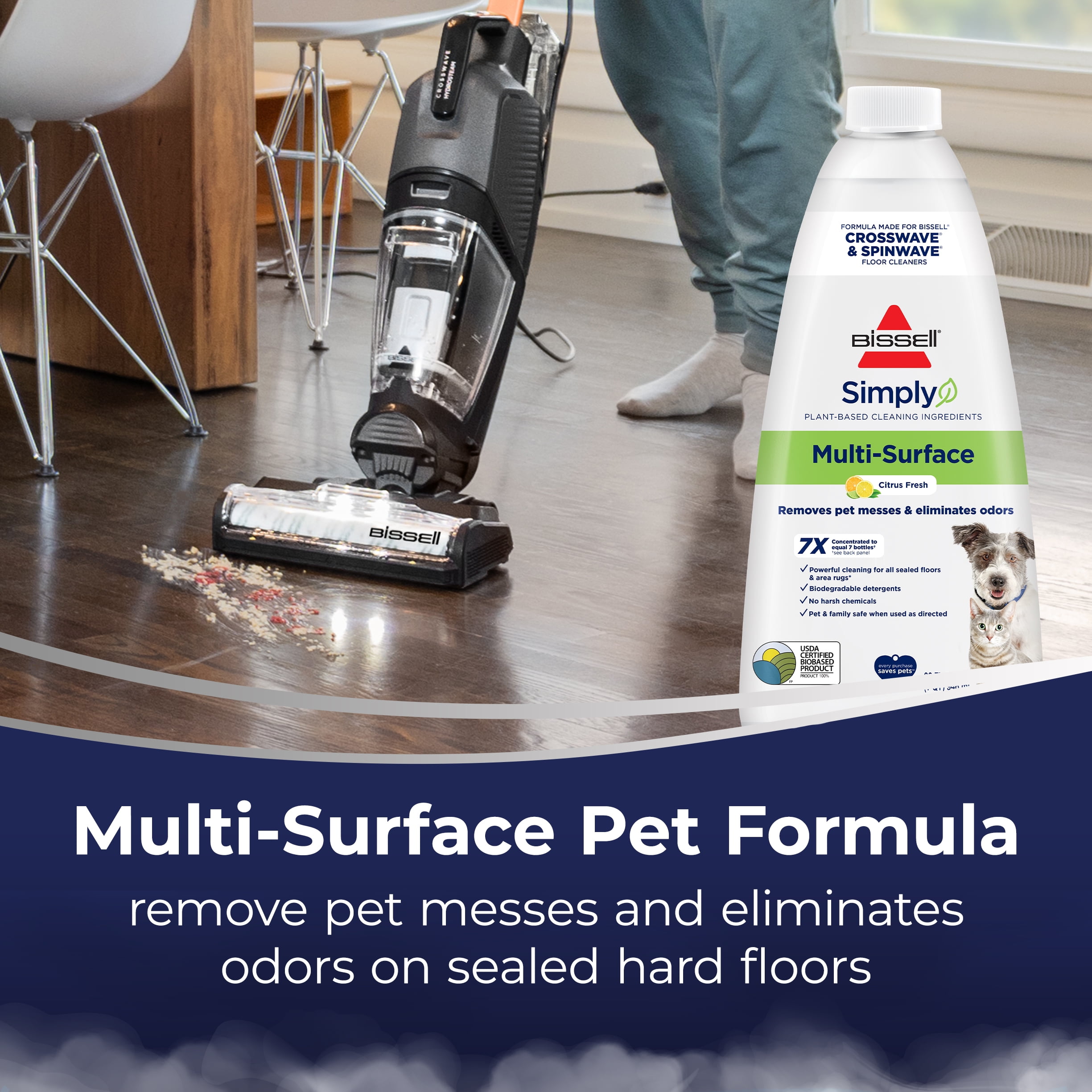  BISSELL® CrossWave® HydroSteam™ Wet Dry Vac, Multi-Purpose  Vacuum, Wash, and Steam, Sanitize Formula Included, 35151, Multicolor,  Upright : Everything Else