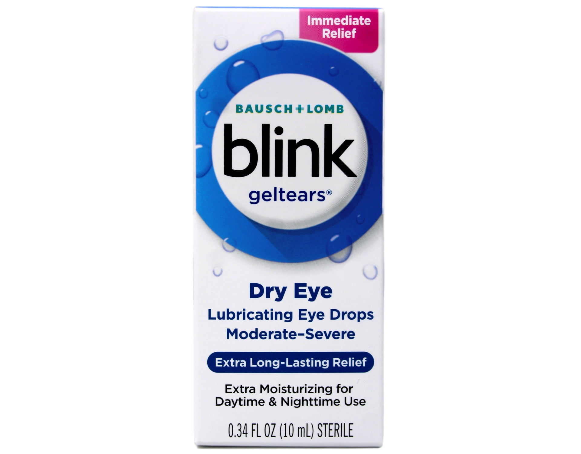 Blink Gel Tears Lubricating Extra Long Lasting Eye Drops, 0.34 oz, 3 Pack