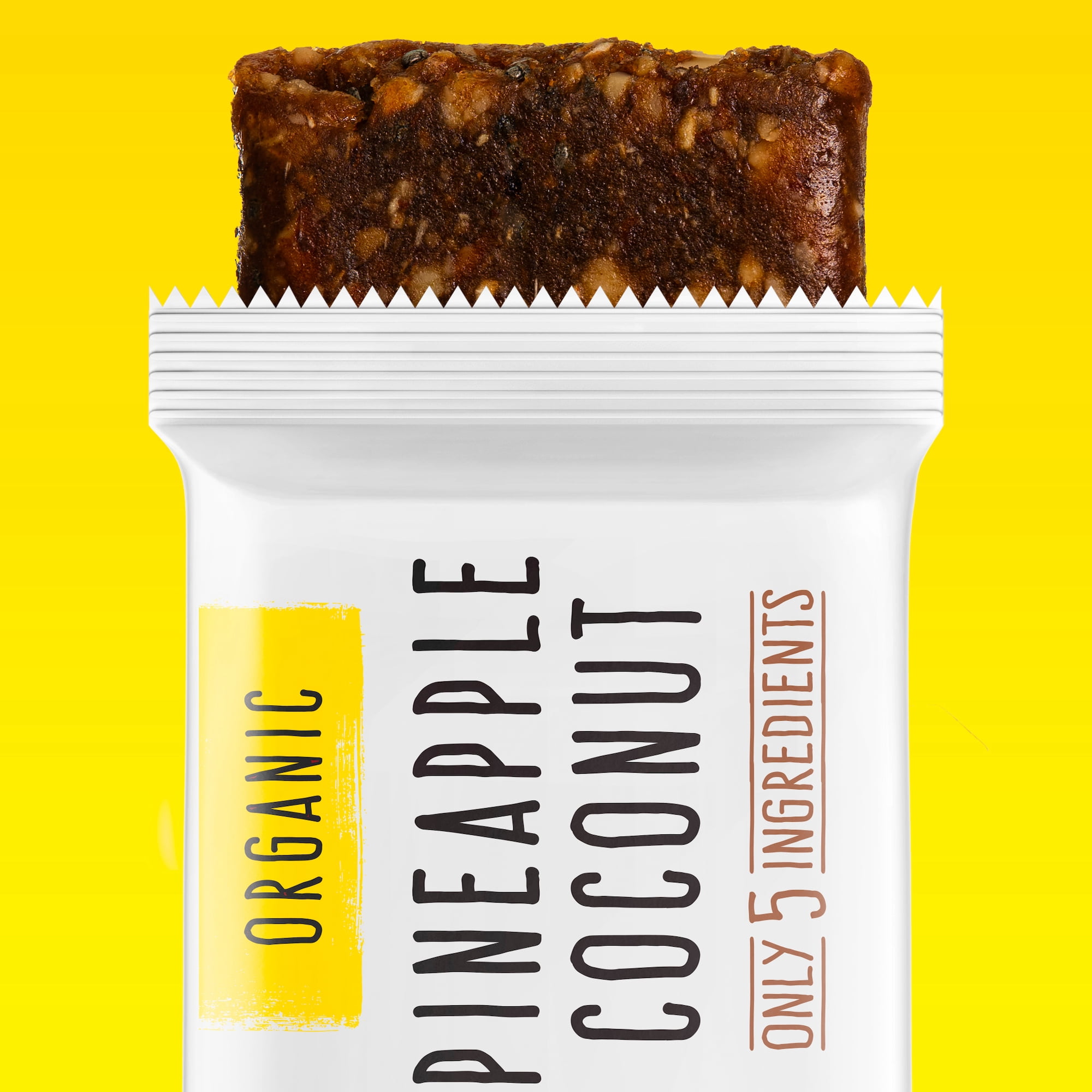 JONESBAR (Pineapple and Coconut, 12 Count (Pack of 1)), USDA Organic Fruit & Nut Bar, Non-GMO, Kosher, Vegan, Gluten Free, Simple Snack Bar