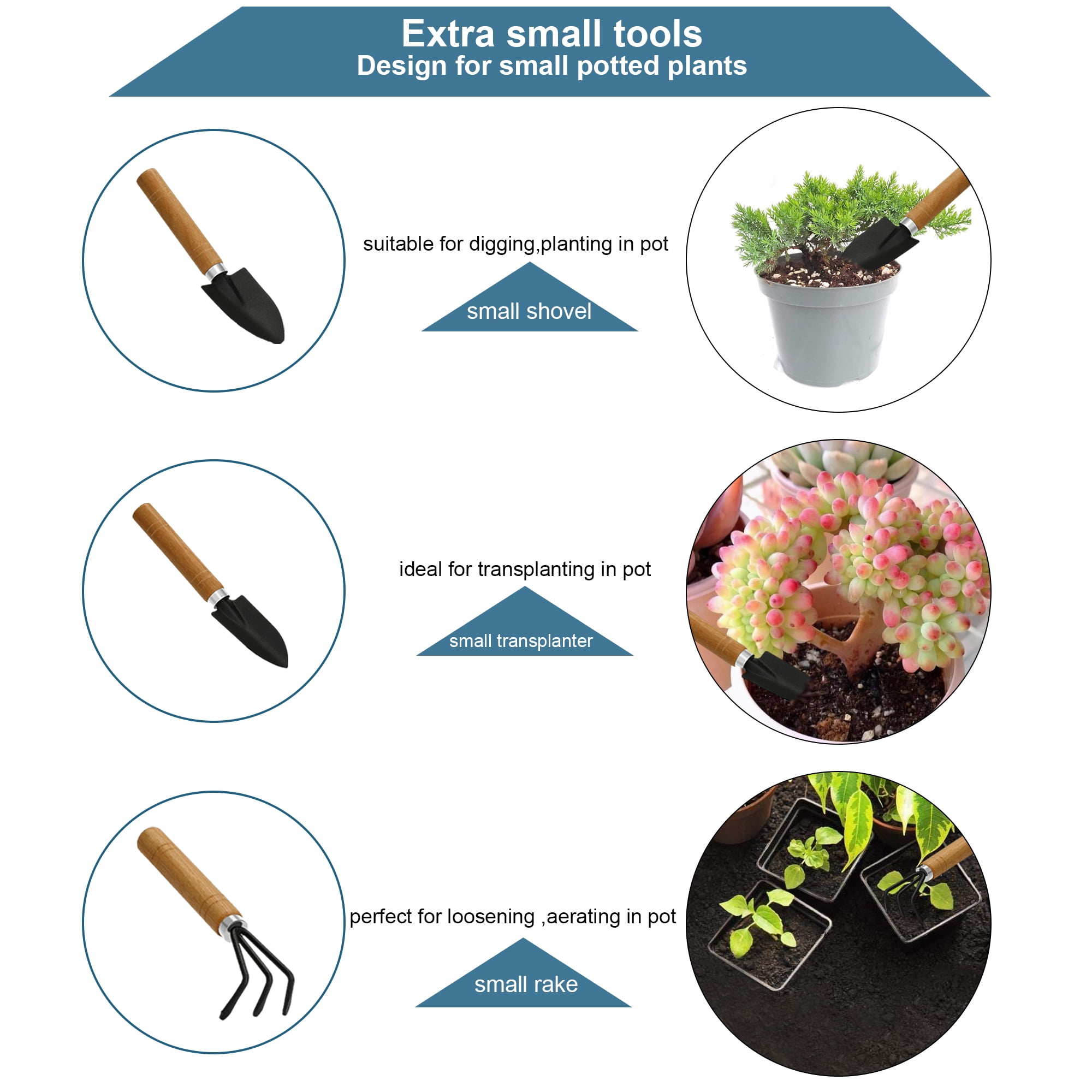 GardenHOME Garden Tool Set-11 Pcs,Succulent Tools Set Included, Heavy Duty Aluminum Gardening Tools,Ergonomic and Non -Slip Handle,Gloves,Gardening Tool Bag,Gardening Tools