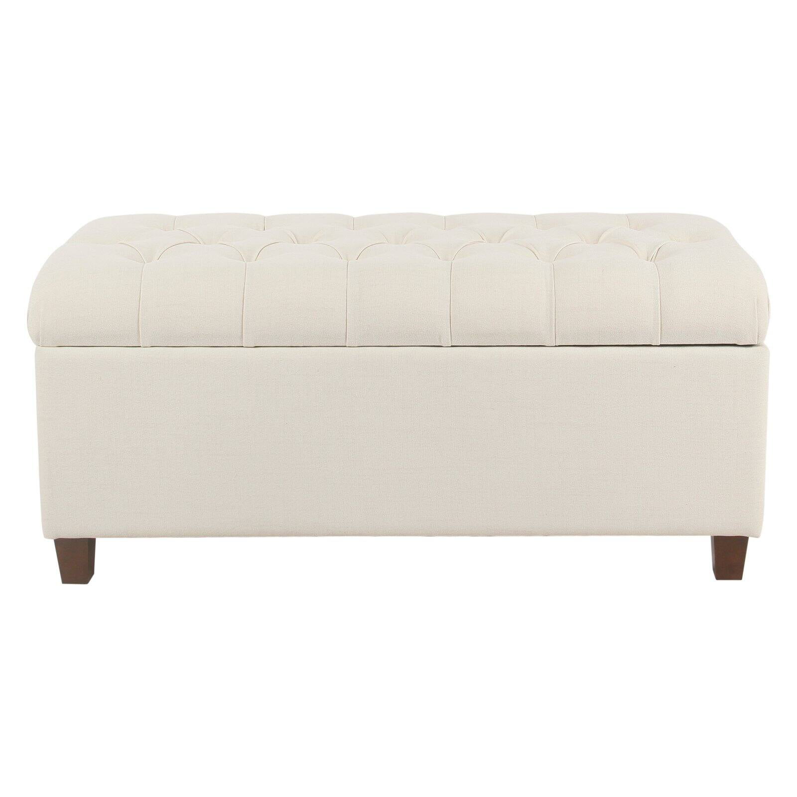 Photo 1 of HomePop Ainsley Button Tufted Storage Bench Multiple Colors