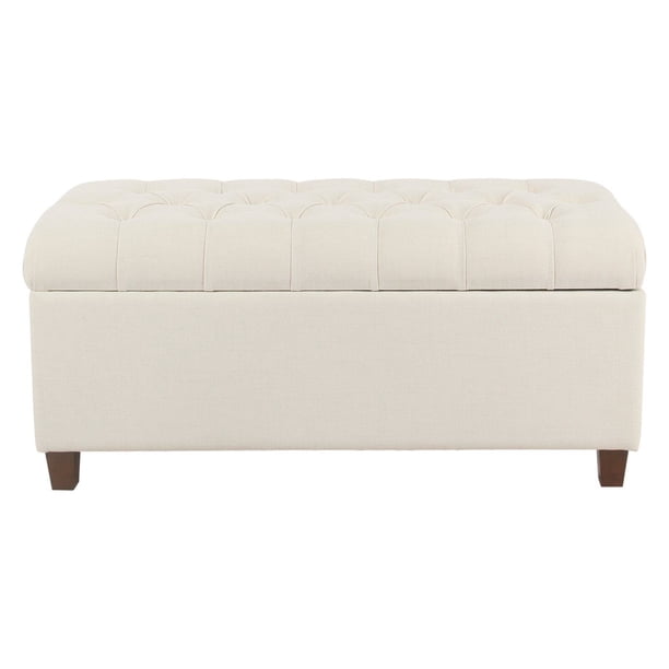 HomePop Ainsley Button Tufted Storage Bench, Multiple Colors - Walmart