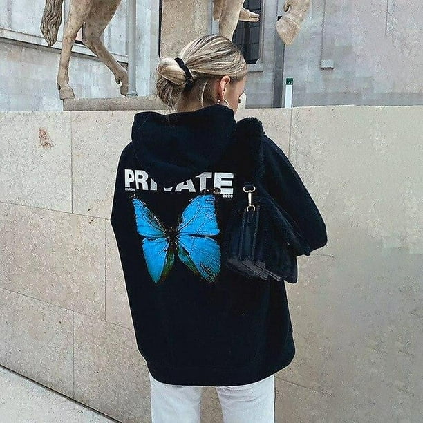 Stylish black hoodie sweater women's hotsell