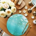 thumbnail image 2 of Round Placemats Ocean Summer Sunlight 15 inch Set of 4 Table Mats for Dining Table Seawater Green Wave Heat Resistant Non-Slip Kitchen & Home Decorative Place Mat Set, 2 of 8