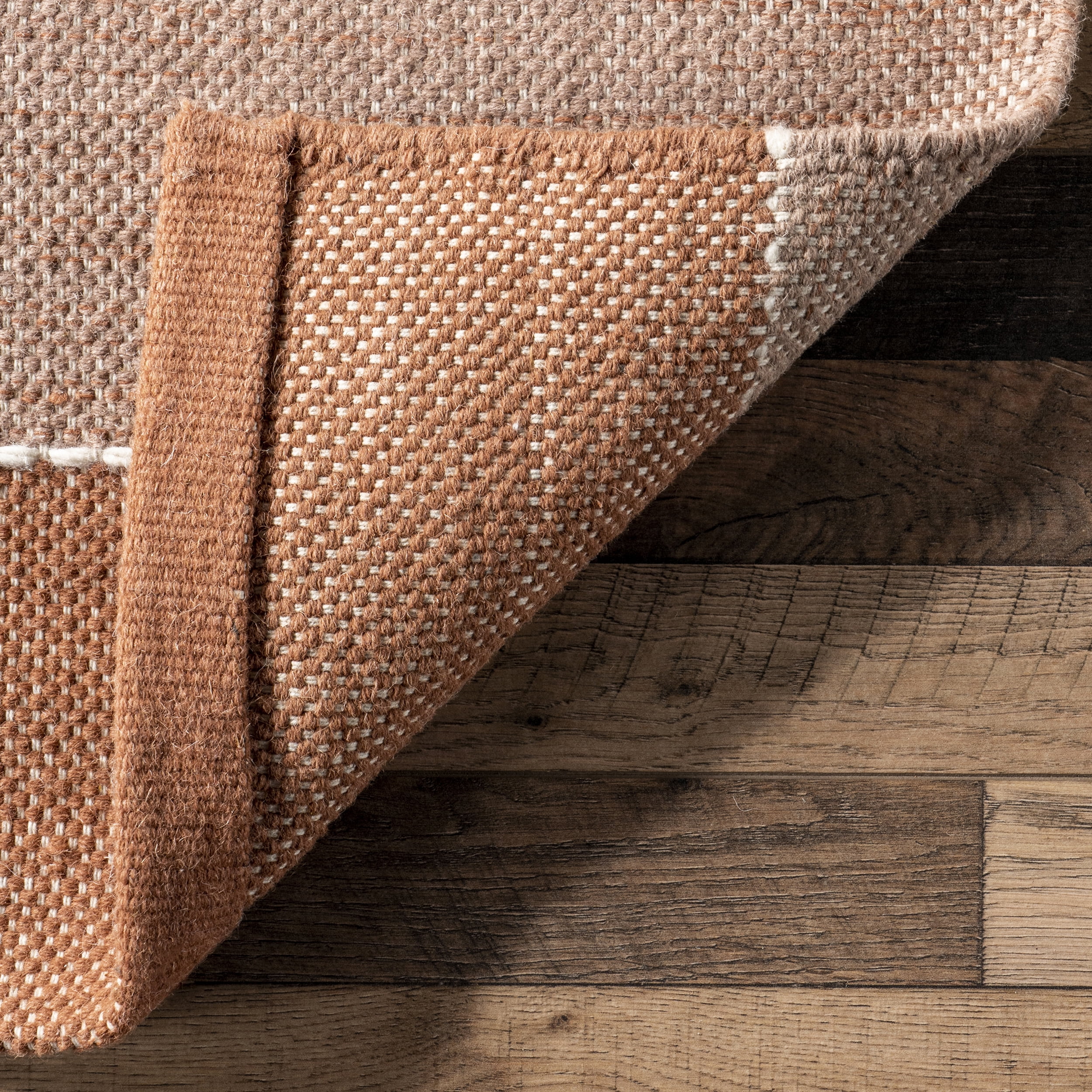 nuLOOM Jannet Ombre Striped Wool Blend Area Rug, 6' x 9', Rust