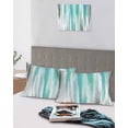 thumbnail image 5 of Turquoise Gray Pillow Covers Queen Size 2 Pack, Farmhouse Abstract Gradient Aesthetic Soft Bed Throw Pillowcases Breathable Cooling Long Lumbar Body Pillow Sham Cover for Bed Sofa 20''x30'', 5 of 7
