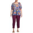 thumbnail image 3 of Terra & Sky Women's Plus Size Puff Sleeve Square Neck Babydoll Top, 3 of 5