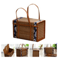 thumbnail image 2 of Fruit Basket Bamboo Woven Portable Simple Handheld Picnic Food Container Foldable Snacks Containers Kids 36x18x25cm,B, 2 of 8